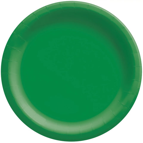 Assiettes rondes en papier dessert -  Festive Green (20/pqt)