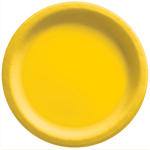 Assiettes rondes en papier dessert -  Yellow Sunshine (20/pqt)