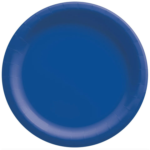 Assiettes rondes en papier dessert -  Bright Royal Blue (20/pqt)