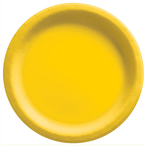 Assiettes rondes en papier dîner - Yellow Sunshine (20/pqt)