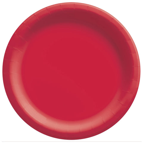 Assiettes rondes en papier dîner - Apple Red (20/pqt)