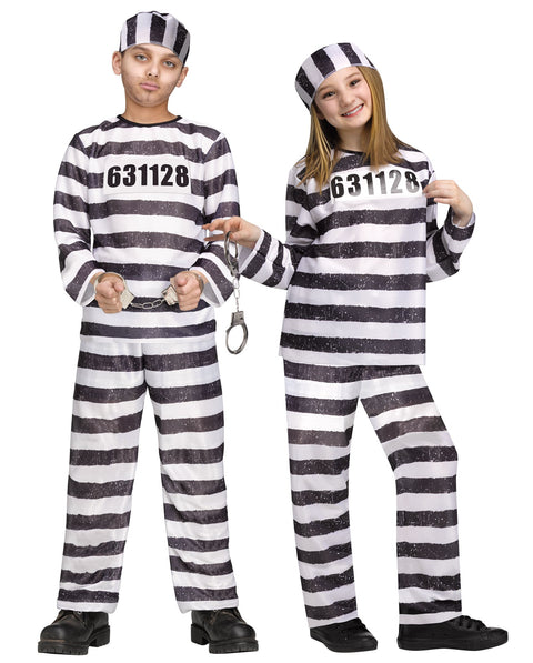 Costume de prisonnier rayé pour enfant