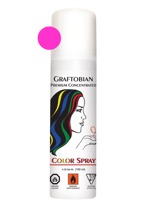 Laque à cheveux professionnel Graftobian - Rose fluo (150ml)