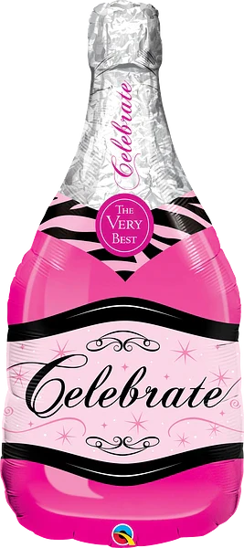 Celebrate pink wine bottle - 39"