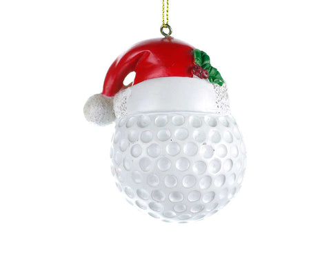 Ornement golf avec bonnet de Noël (3po)