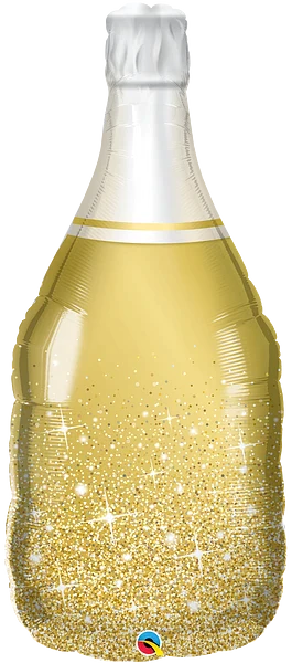 Gold bubbly wine bottle - 39"