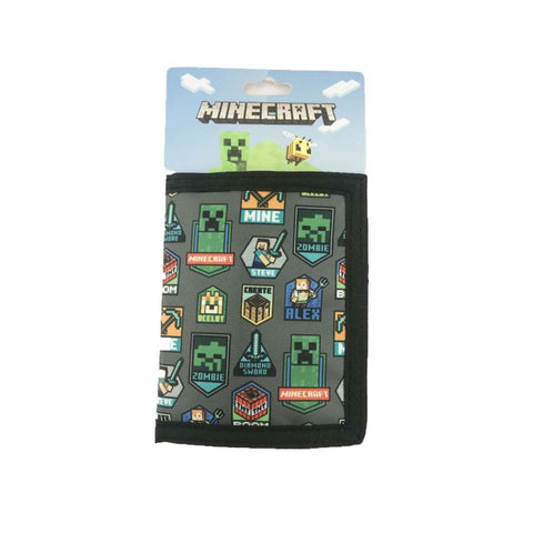 MINECRAFT -Kids "Badges" Tri-Fold Wallet