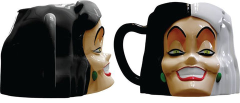 Disney Villains Cruella De Vil's Head 16 Ounce Ceramic Sculpted Mug